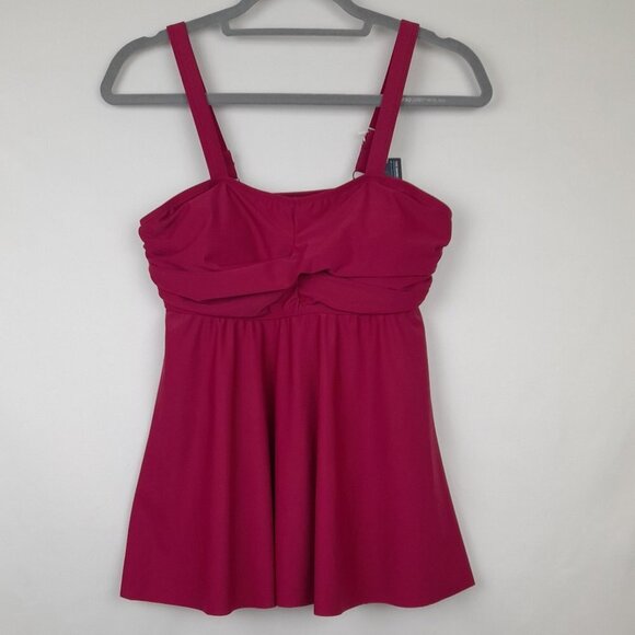 Summer Mae Size M Summer Beach Swimsuit Twist Front Tankini Top NWT - Picture 1 of 7